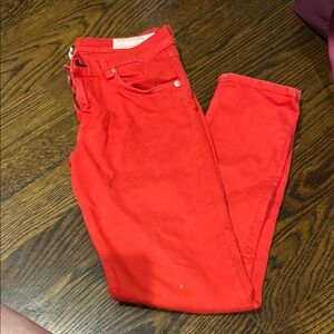 Rag & Bone Red Skinny Jeans Modern Fit